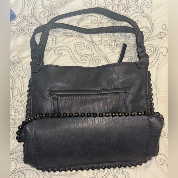 Jessica Simpson charcoal gray purse/shoulder bag, EUC - Picture 6 of 16